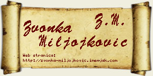 Zvonka Miljojković vizit kartica